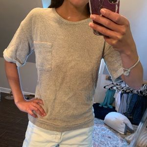 ZARA Knit Short Sleeve Pocket Tee